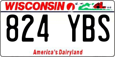 WI license plate 824YBS