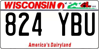 WI license plate 824YBU