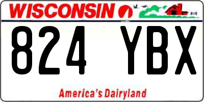 WI license plate 824YBX