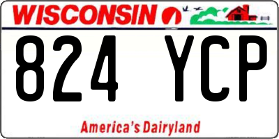 WI license plate 824YCP