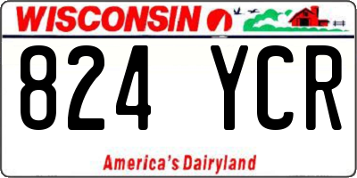 WI license plate 824YCR