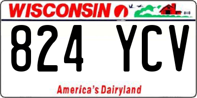 WI license plate 824YCV