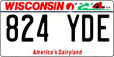WI license plate 824YDE