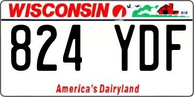 WI license plate 824YDF