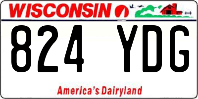 WI license plate 824YDG