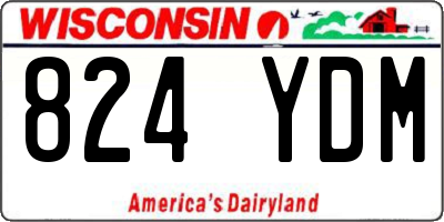 WI license plate 824YDM