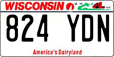WI license plate 824YDN