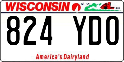 WI license plate 824YDO