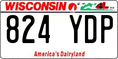 WI license plate 824YDP
