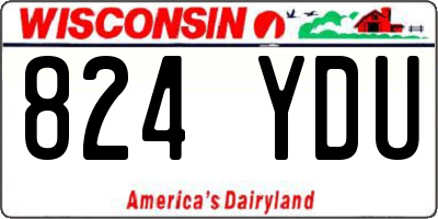 WI license plate 824YDU