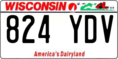 WI license plate 824YDV