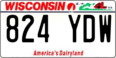 WI license plate 824YDW