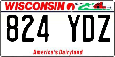WI license plate 824YDZ