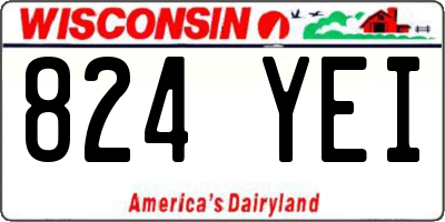 WI license plate 824YEI