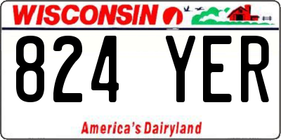 WI license plate 824YER