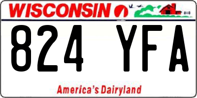WI license plate 824YFA