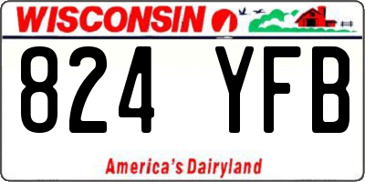 WI license plate 824YFB