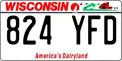 WI license plate 824YFD