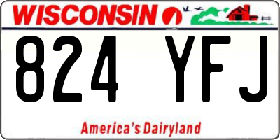 WI license plate 824YFJ