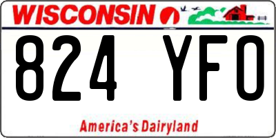 WI license plate 824YFO