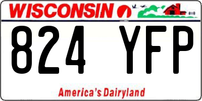 WI license plate 824YFP