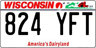 WI license plate 824YFT
