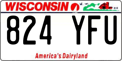 WI license plate 824YFU