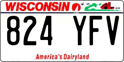 WI license plate 824YFV