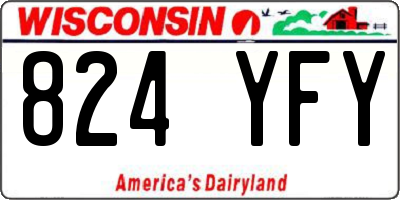 WI license plate 824YFY
