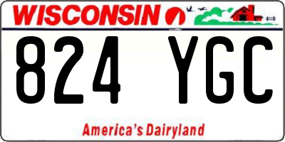WI license plate 824YGC