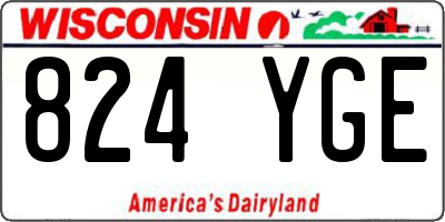 WI license plate 824YGE