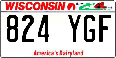 WI license plate 824YGF