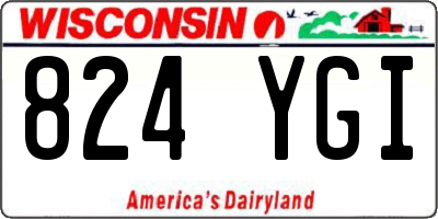 WI license plate 824YGI