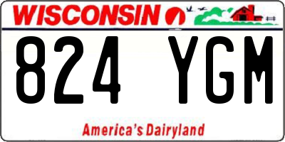 WI license plate 824YGM