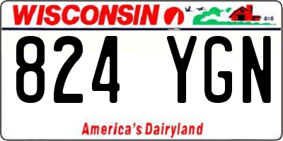 WI license plate 824YGN