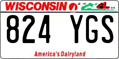 WI license plate 824YGS
