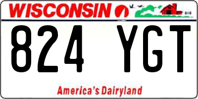 WI license plate 824YGT