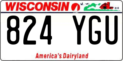 WI license plate 824YGU