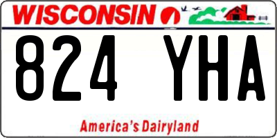 WI license plate 824YHA