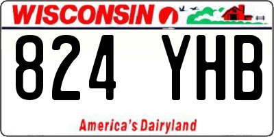 WI license plate 824YHB