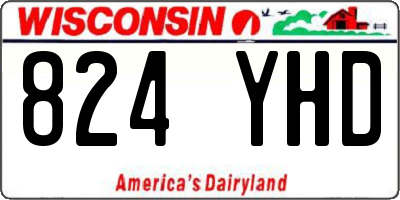 WI license plate 824YHD