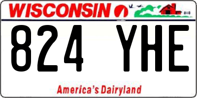 WI license plate 824YHE