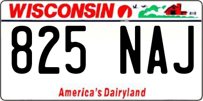 WI license plate 825NAJ