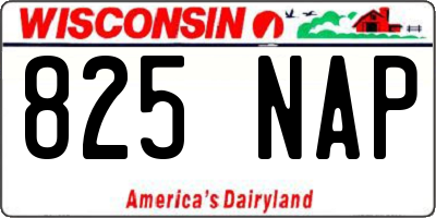 WI license plate 825NAP