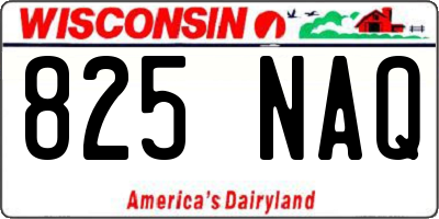 WI license plate 825NAQ