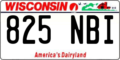 WI license plate 825NBI