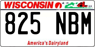 WI license plate 825NBM