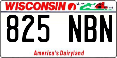 WI license plate 825NBN