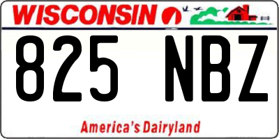 WI license plate 825NBZ