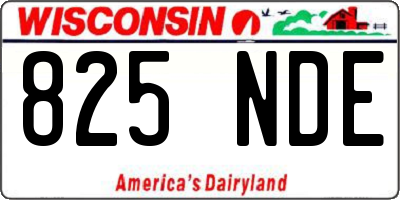 WI license plate 825NDE